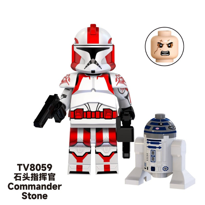TV6108 Star Wars Series Fox Gamble Commander Clone Minifigures