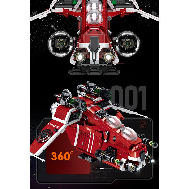 1107pcs ZAPE 98002 Republic Gunboat