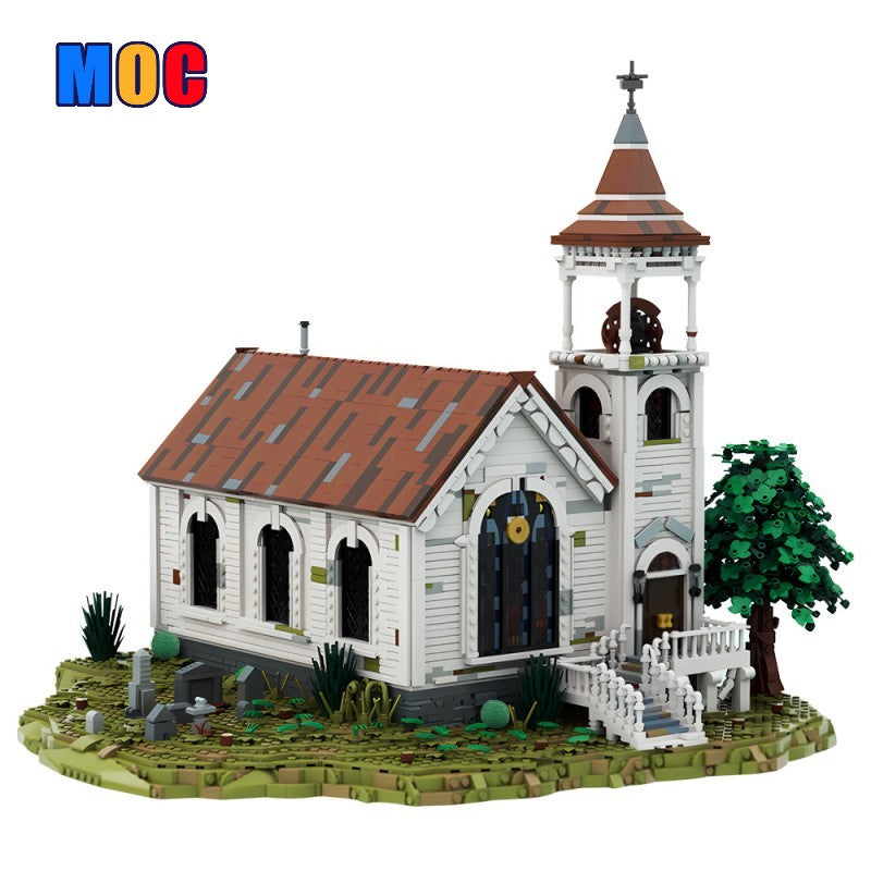 (Gobricks version) 4796pcs MOC-181146 Western Church - Valentine Red Dead Redemption 2