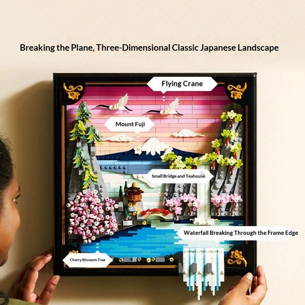 1892pcs Japanese Cherry Blossom Landscape – Joy Bricks