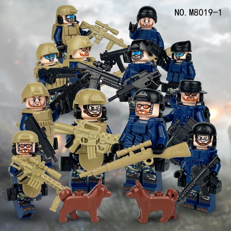 M8019 M8019-1 M8085 M8084 Special Police of Counter-Terrorism Force Minifigures