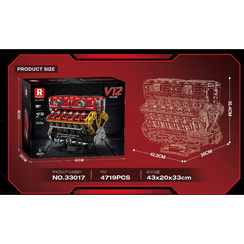 4719pcs Reobrix 33017 Engine V12