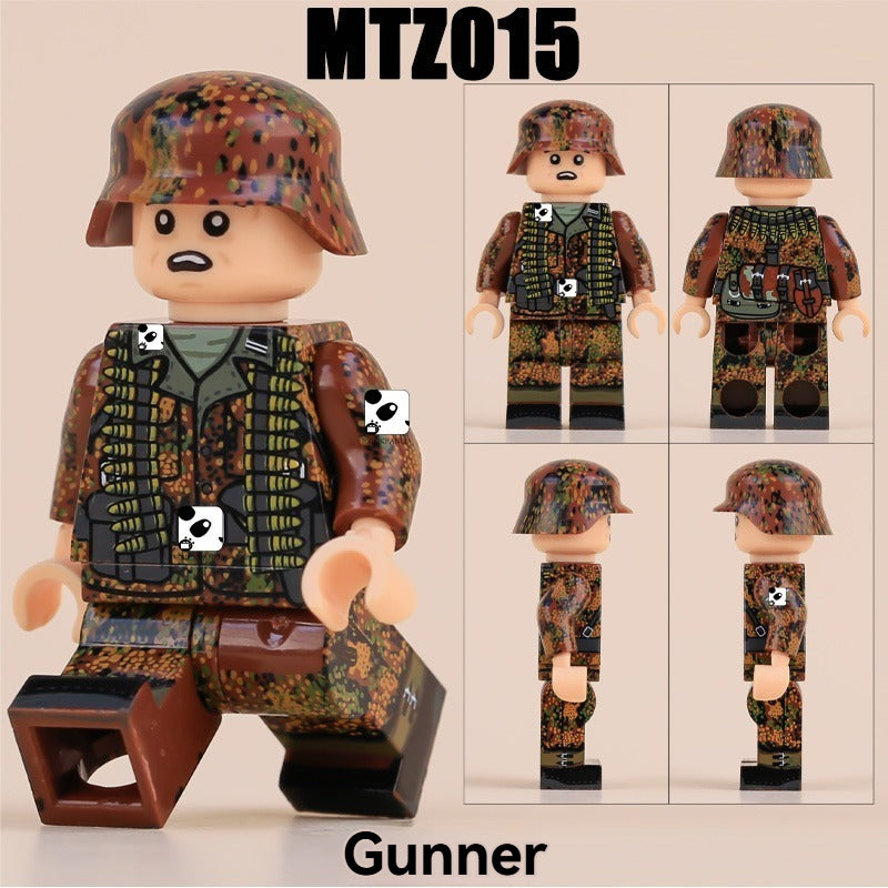 MTZ015-018 WWII Autumn Camouflage German Soldier Minifigures
