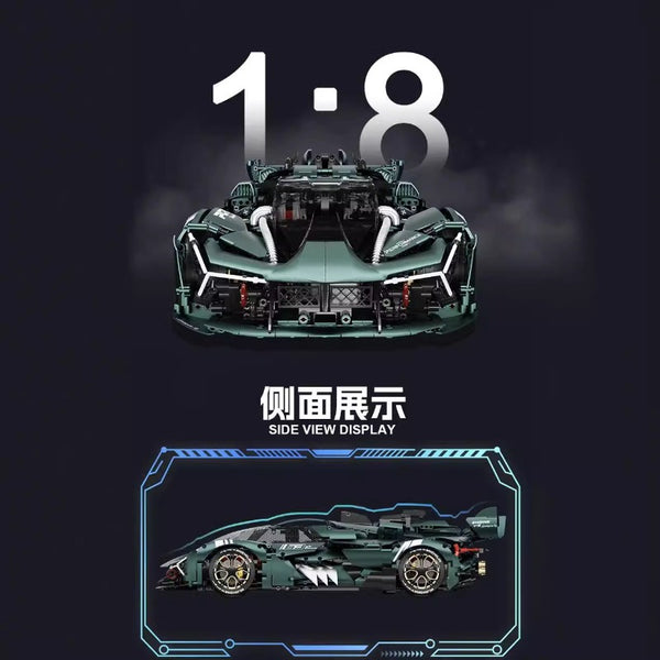 loveitლ(´ڡ`ლ)❣️ 3466 pcs LERU 10711 Lamborghini -supercar series 1:8