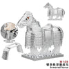 Medieval Roman Series M107 M108 M109 M112 Black Heavy Armored Iron Stupa War Horse Minifigures