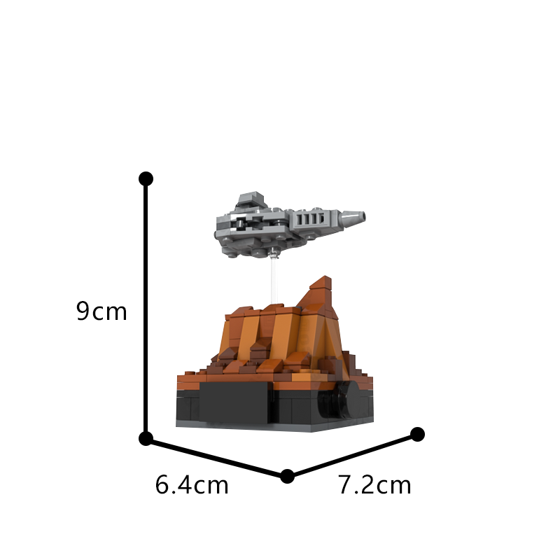 (Gobricks version) 222pcs MOC-149059 ano Size JEDHA City Desktop Version : Rogue One