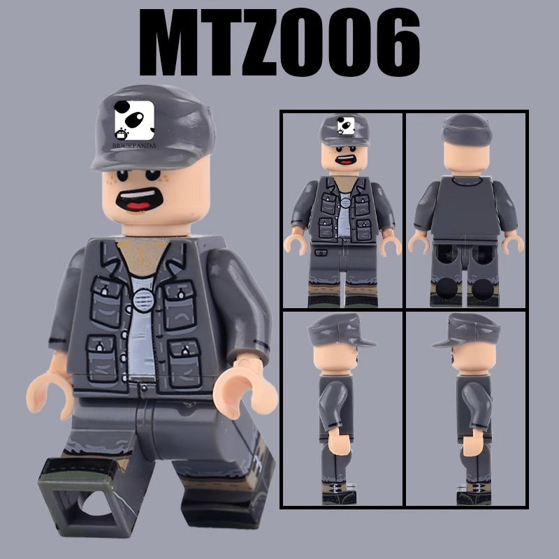 MTZ004-007 WWII German Soldier Camouflage Warrior Minifigures