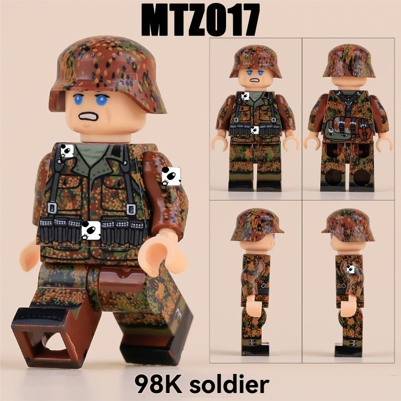 MTZ015-018 WWII Autumn Camouflage German Soldier Minifigures