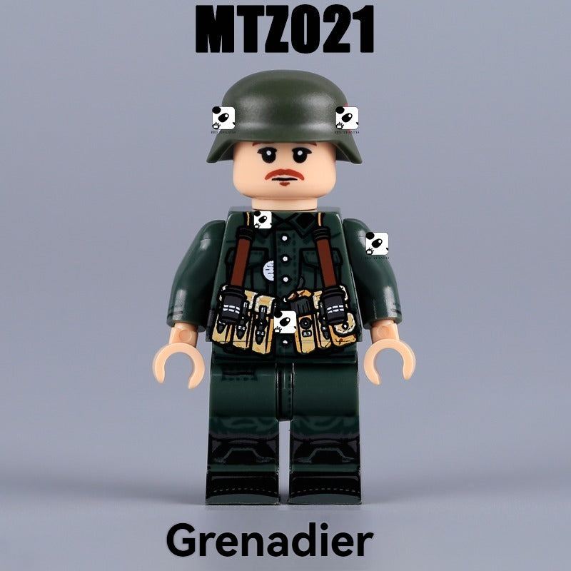 MTZ019-022 World War II military police soldier Minifigures