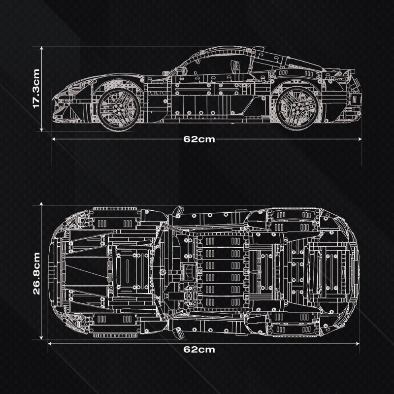 5480 pcs Reobrix 11010 Maserati GranTurismo 110 1:8