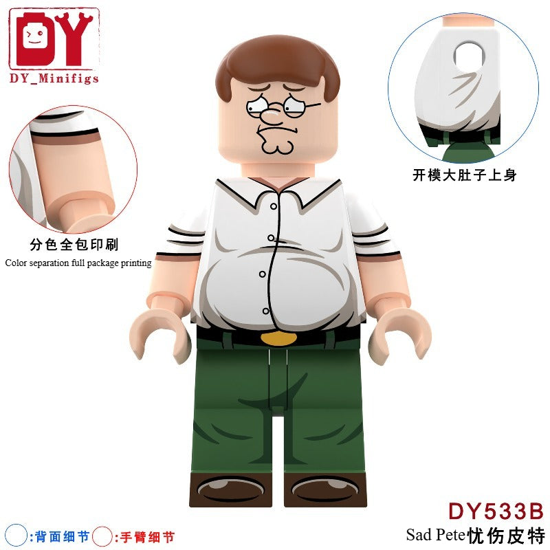DY533A-DY533E Family Guy series Peter Griffin Minifigures – Joy Bricks