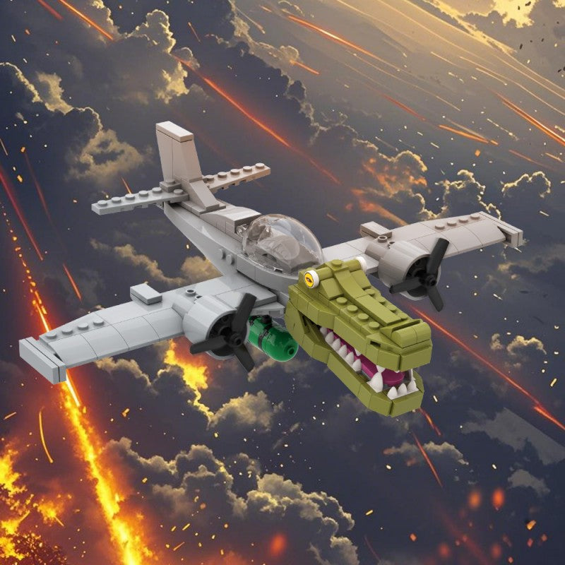 (Gobricks version)216pcs MOC AI Brain Decaying Animals-Crocodile