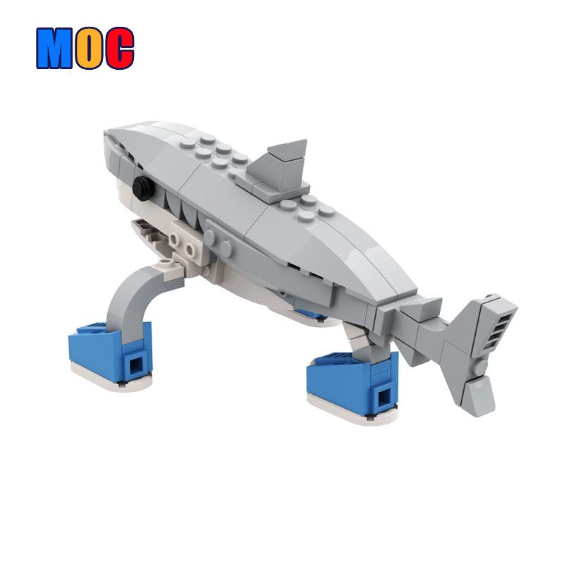 (Gobricks version) 112pcs MOC AI Brain Decaying Animals-Shark