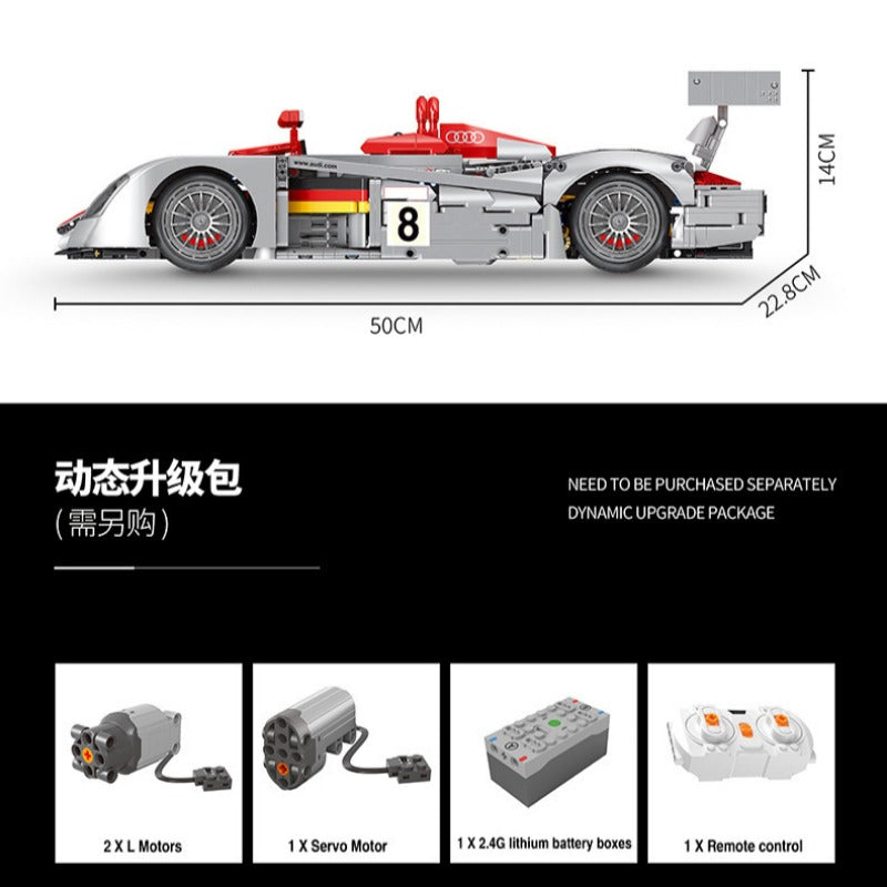 2426 pcs YC-23044 Audi R8 LMP 2000 1:10 – Joy Bricks