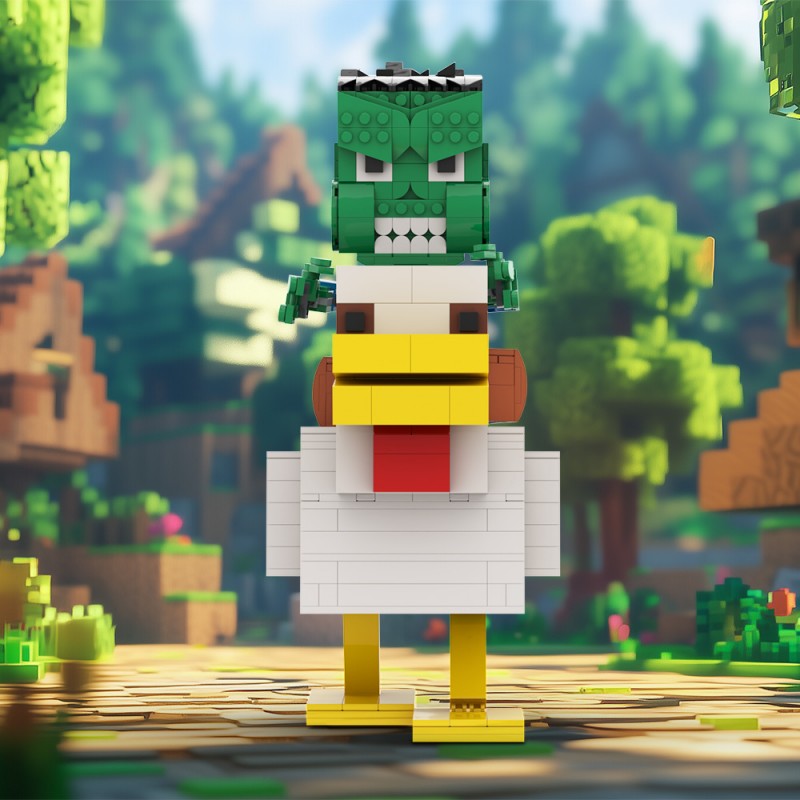 (Gobricks version) 610pcs MOC Large Chicken Jockey