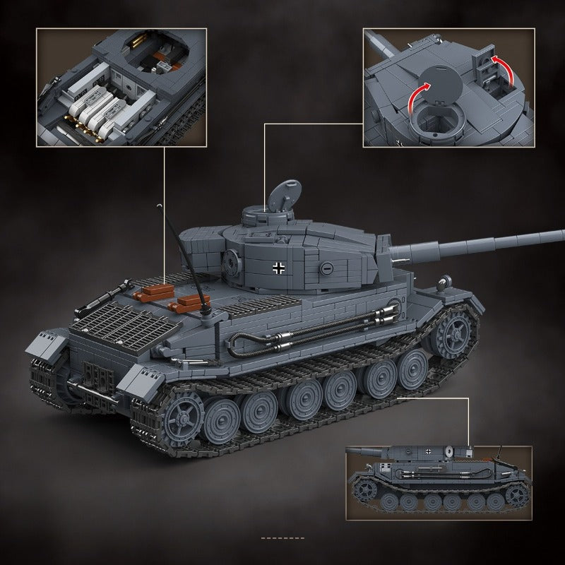 1531pcs QUANGUAN 100308 VK 45.01(P) Panzerkampfwagen VI Tiger (P)