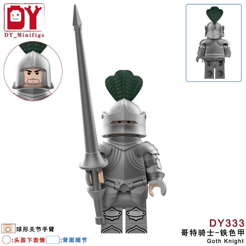 DY331-DY336 Medieval series Gothic cavalry Minifigures – Joy Bricks