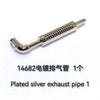 4pcs Chrome Engine Exhaust Pipe Building Blocks Parts