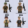 MT40-43 WWII American, French and German soldiers Air Force Minifigures