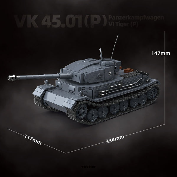 1531pcs QUANGUAN 100308 VK 45.01(P) Panzerkampfwagen VI Tiger (P