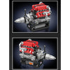 750 pcs MouldKing 10204 FE Sports Car V8 Engine (motor drive)