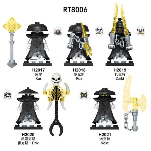 RT8006 Phantom Ninja Series Bans Five Person Group Minifigures