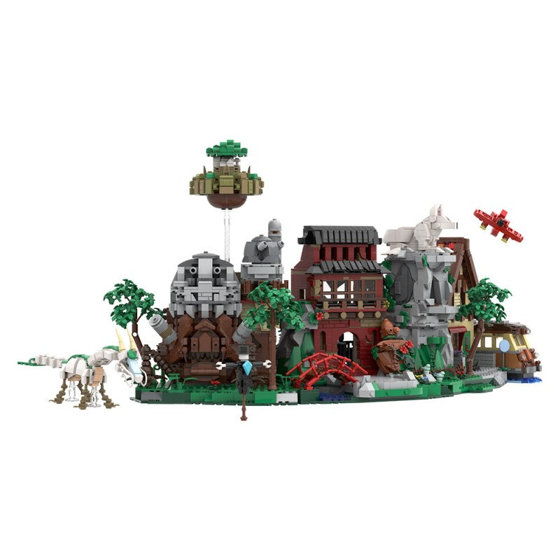 (Gobricks version) 3898pcs MOC Hayao Miyazaki Animation Scene Collection
