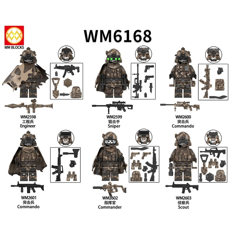 WM6168 Military Series Engineer Sniper Minifigures