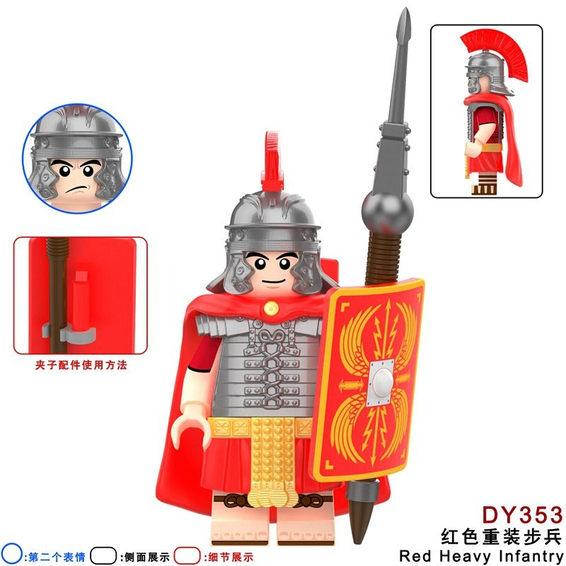 DY353-356 Middle Ages Series Heavy Infantry Soldiers Minifigures