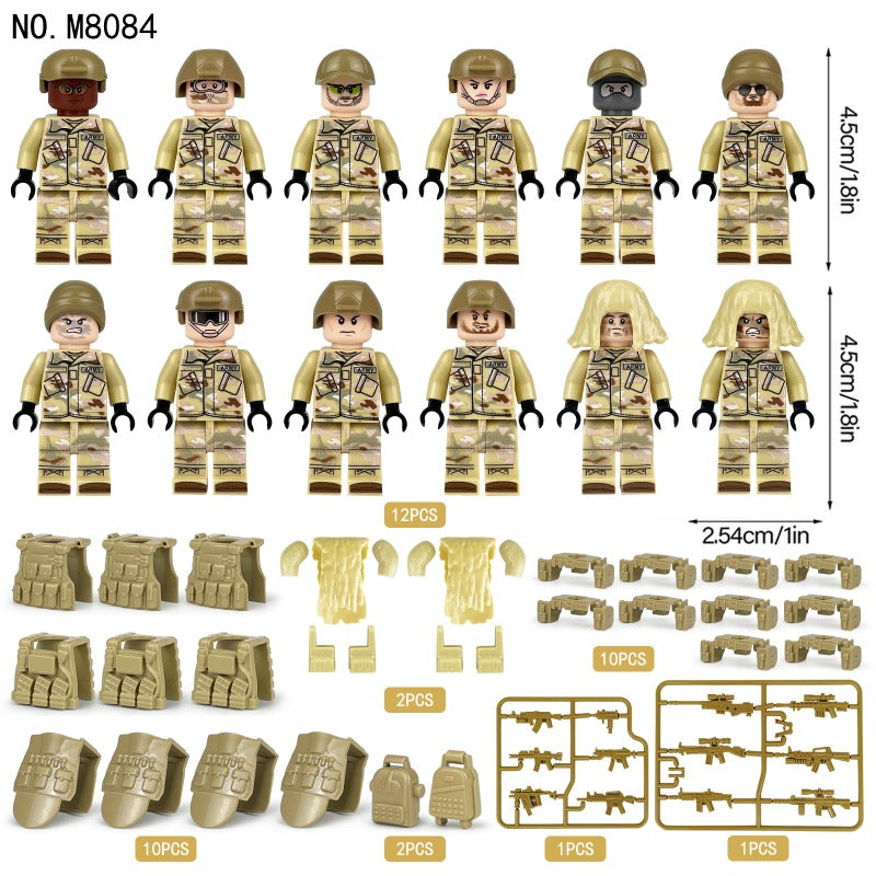M8019 M8019-1 M8085 M8084 Special Police of Counter-Terrorism Force Minifigures