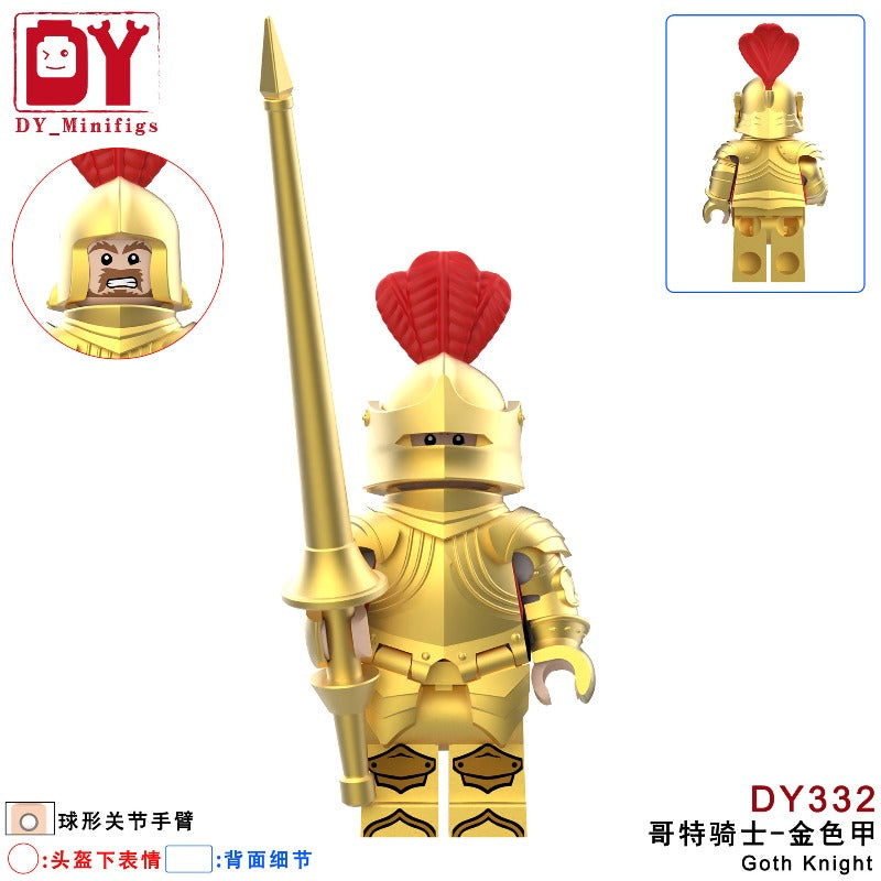 DY331-DY336 Medieval series Gothic cavalry Minifigures – Joy Bricks
