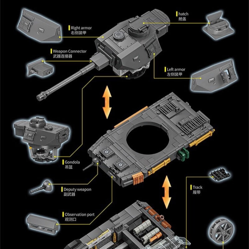1419pcs 12GO 97003 PZ KPFW.IV AUSF.F2 1:12