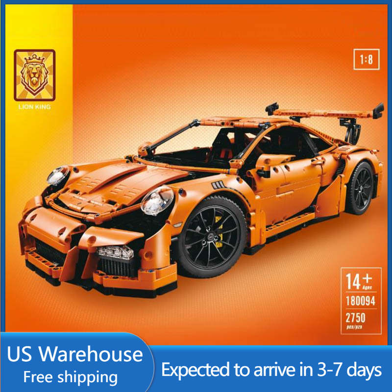 (Ship from US warehouse) 2758pcs The Porsche 911 GT3 RS