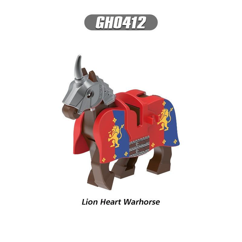 G0149 G0155 Medieval Black Hawk Knight Warhorse Minifigures – Joy
