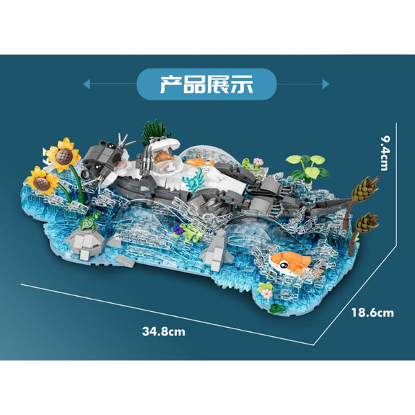 936PCS DK 6029 Otter play ecology – Joy Bricks