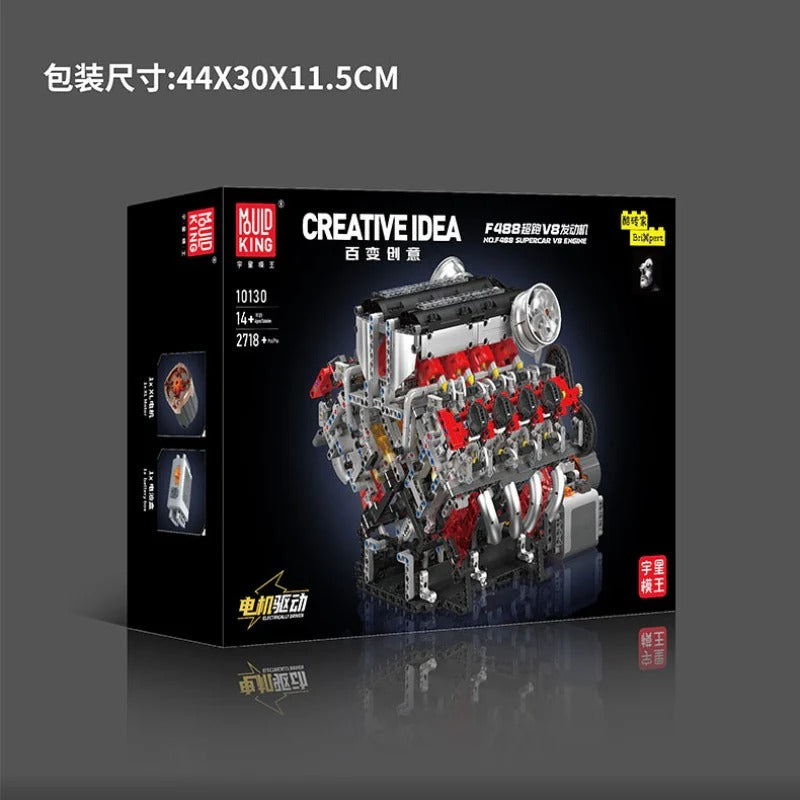 2718 pcs MouldKing 10130 F488 Supercar V8 Engine – Joy Bricks
