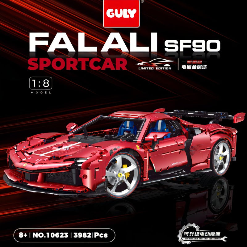 3982PCS GULY 10623 1:8 Supercar Series-Ferrari SF90 XX – Joy Bricks