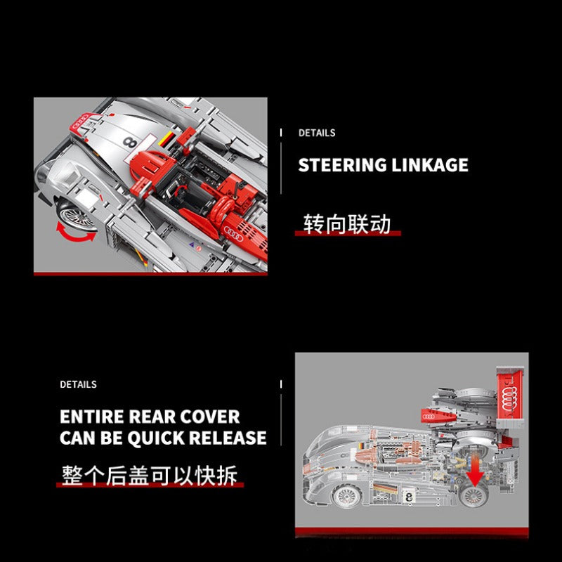 2426 pcs YC-23044 Audi R8 LMP 2000  1:10