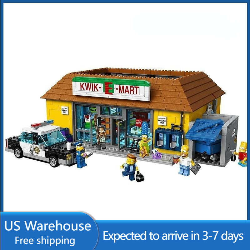 (Ship from US warehouse) The Simpsons House(2523pcs)  and The Simpsons KWIK-E-MART(2218pcs)  71016 71006