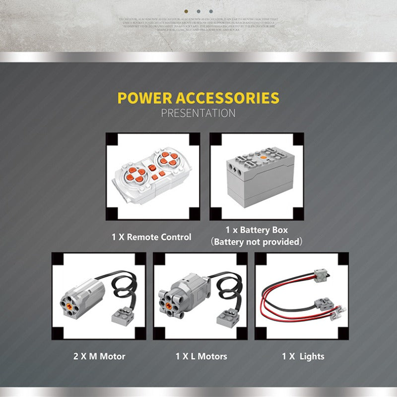 1106pcs Reobrix 22003 Mechanical Forklift with power pack