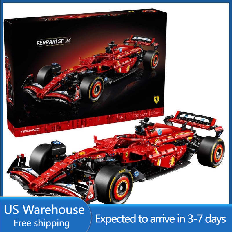 (Ship from US warehouse) 1361 pcs Ferrari SF-24 F1 Car