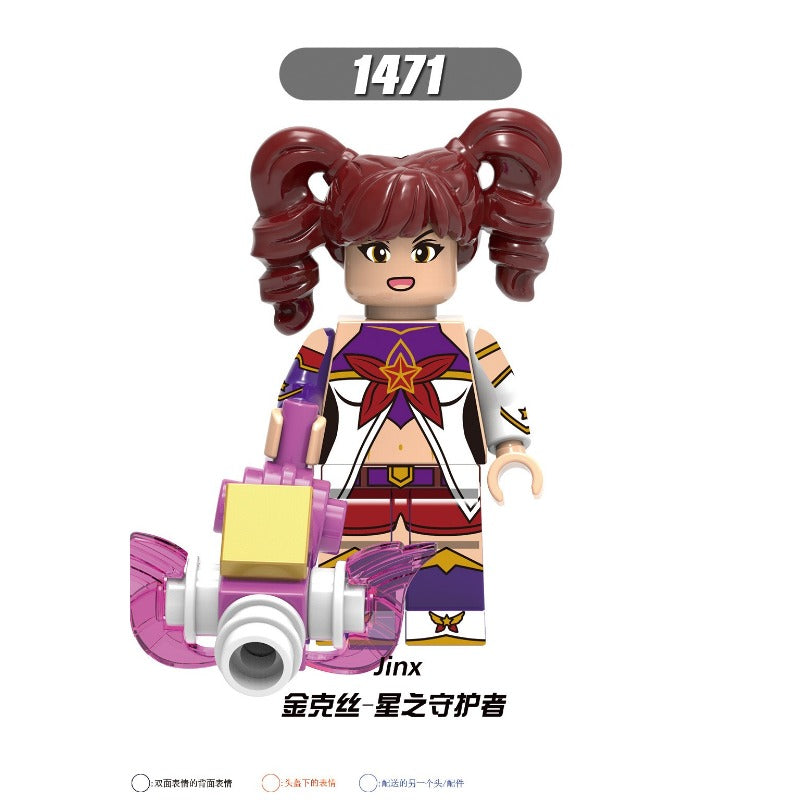 LOL X0283 League of Legends Pantheon Jinx Ashe Minifigures-1 – Joy Bricks