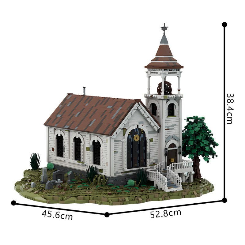 (Gobricks version) 4796pcs MOC-181146 Western Church - Valentine Red Dead Redemption 2