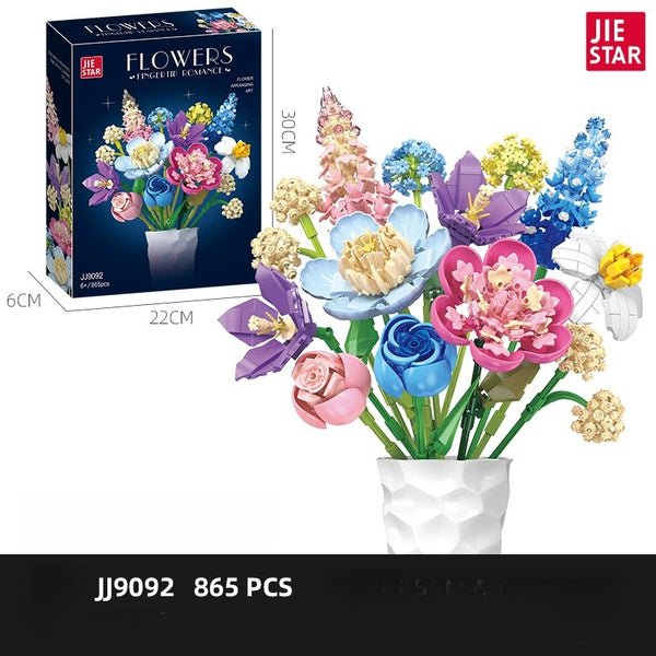 865pcs JIESTAR JJ9092 Flowers Fingertip Romance – Joy Bricks