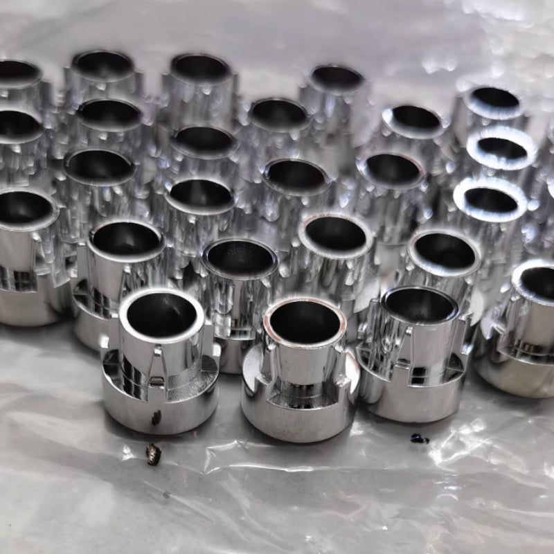 4pcs Chrome Engine Exhaust Pipe Building Blocks Parts
