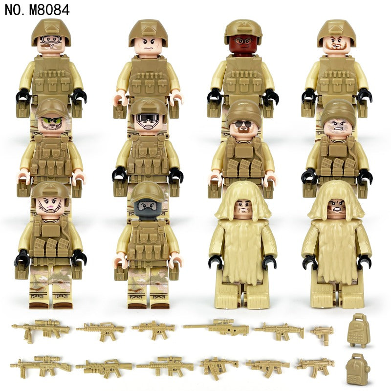 M8019 M8019-1 M8085 M8084 Special Police of Counter-Terrorism Force Minifigures