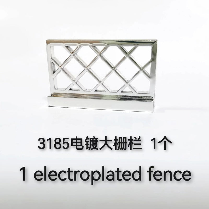 4pcs Chrome Engine Exhaust Pipe Building Blocks Parts