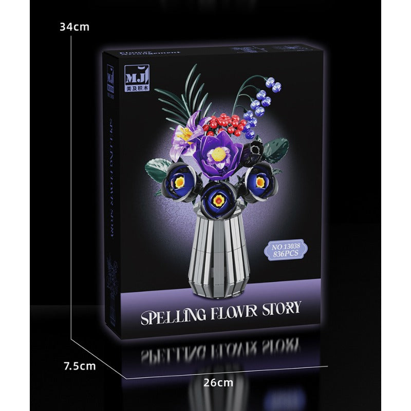 836pcs MJi 13038 Spelling Flower Story
