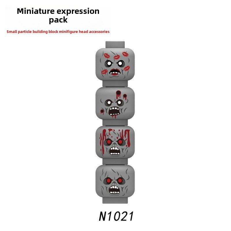 N1018-1028 Zombie head expression parts minifigure – Joy Bricks