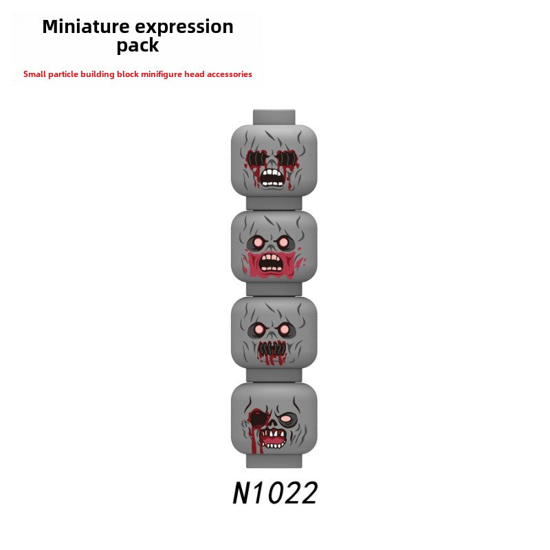 N1018-1028 Zombie head expression parts minifigure – Joy Bricks